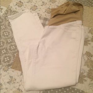White maternity ankle jeans-excellent condition